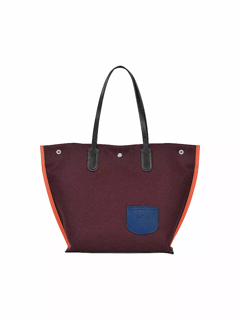 LONGCHAMP Essential Flanelle Shoulder Bag Large, Burgundy beere